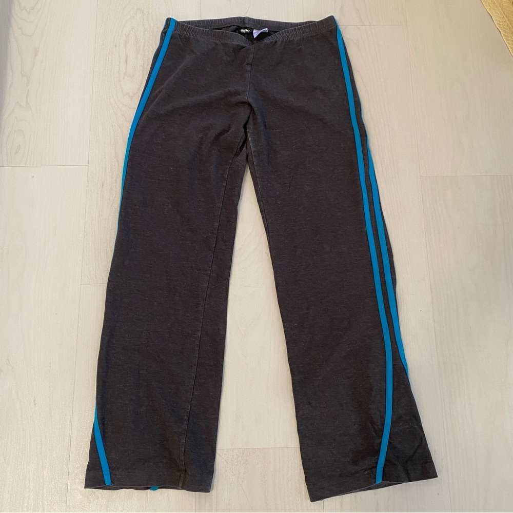 Mossimo Supply Co. Gray Track Pants with Blue Stripes